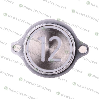 Модуль кнопочный "12" красная индикация крепление на шпильки KM863052G005H012 Kone