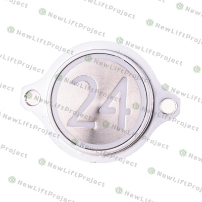 Модуль кнопочный "24" красная индикация крепление на шпильки KM863052G005H024 Kone
