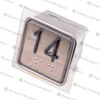 Модуль кнопочный A4N11286$06 красная подсветка Брайль "14" BBP-S303-VMPLS-S-R-14 (KA302-S-R-14) ЩЛЗ