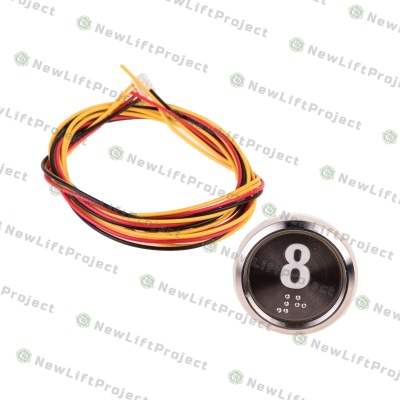 Модуль кнопочный код брайля белая подсветка "8" BAS231 A4N33841 Otis
